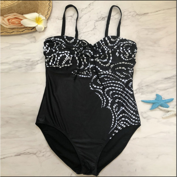 Printed One-piece Swimsuit Plus Size Bikini Women beach wear - Picture 4 of 7